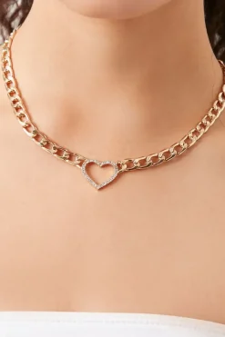 Chunky Chain Heart Necklace