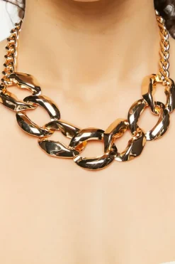Chunky Curb Chain Statement Necklace