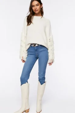 Chunky Fringe-Trim Sweater