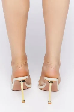 Clear-Strap Stiletto Heels