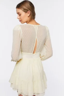 Clip Dot Cutout Mini Dress