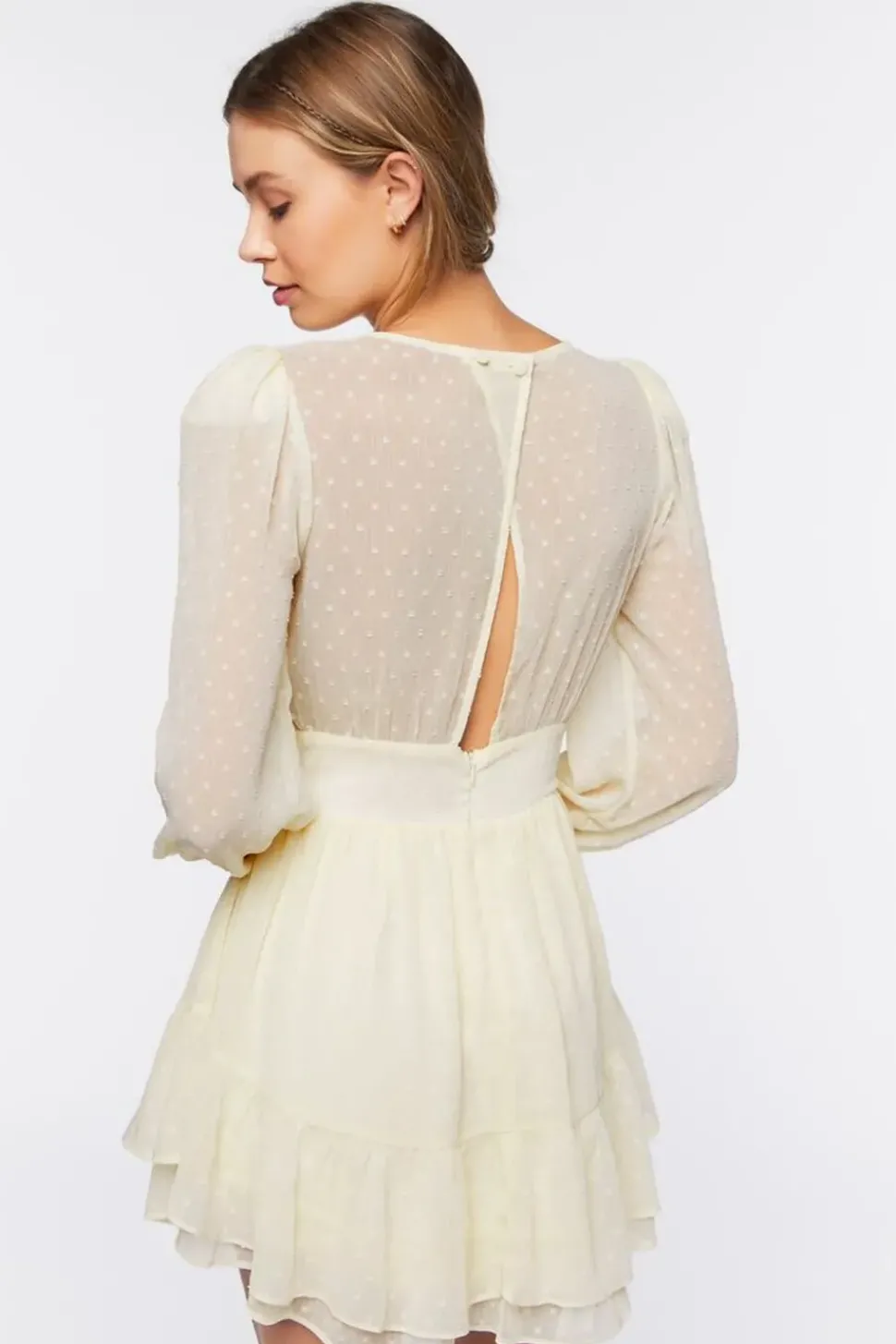 Clip Dot Cutout Mini Dress