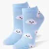 Cloud Print Ankle Socks