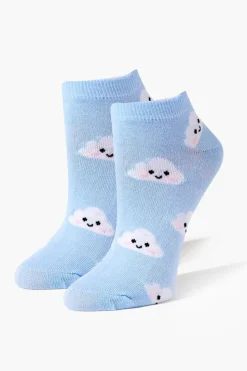 Cloud Print Ankle Socks