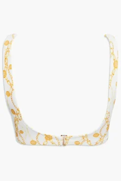 Coin & Chain Print Bikini Top