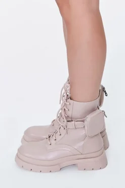 Coin Purse Lace-Up Combat Boots