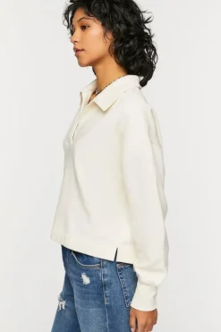 Collared Drop-Sleeve Pullover