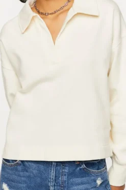 Collared Drop-Sleeve Pullover
