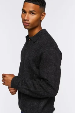 Collared Drop-Sleeve Sweater