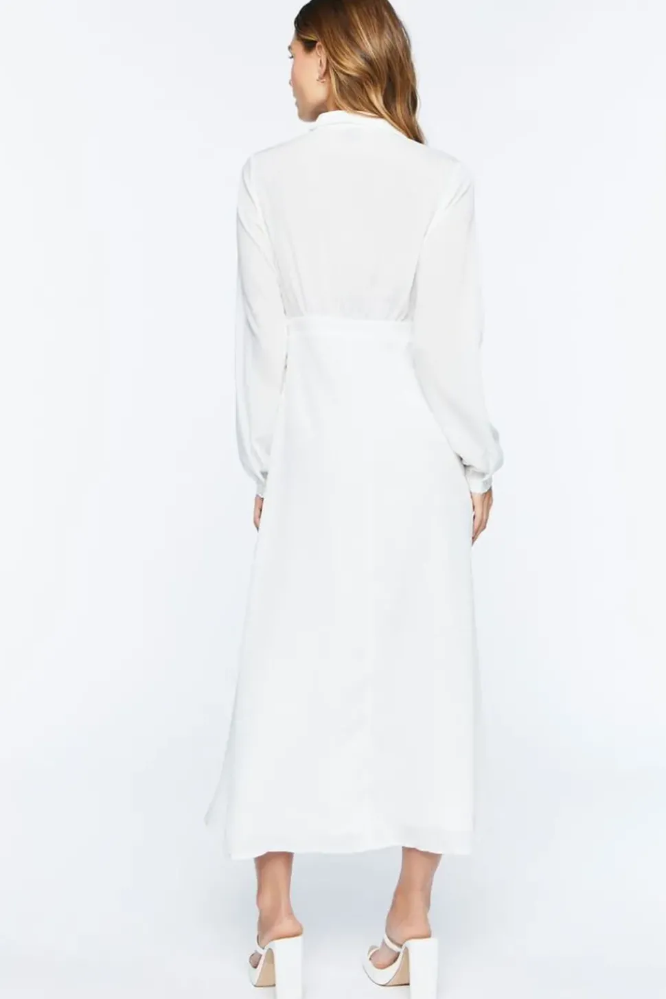 Collared Wrap Maxi Dress