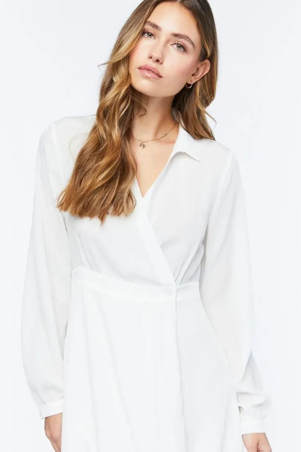 Collared Wrap Maxi Dress