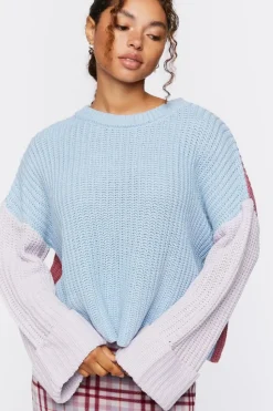 Colorblock Bell-Sleeve Sweater