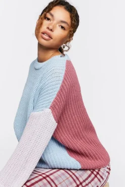 Colorblock Bell-Sleeve Sweater