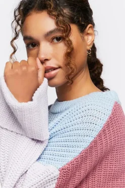 Colorblock Bell-Sleeve Sweater