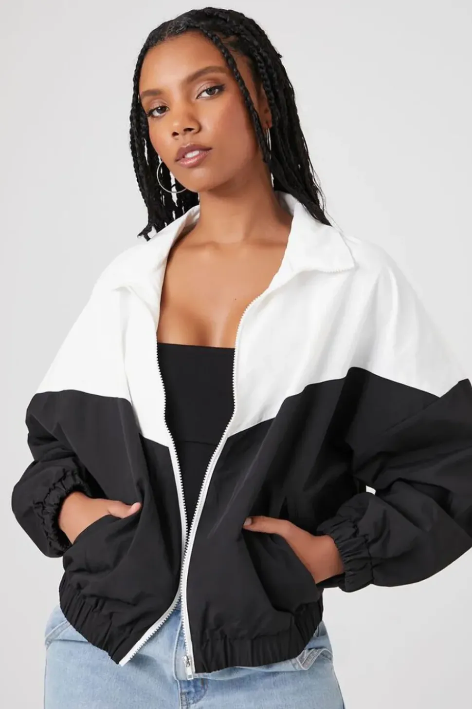 Colorblock Bomber Jacket