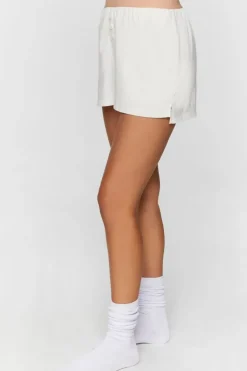 Colorblock Button-Front Pajama Shorts