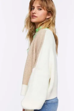 Colorblock Cardigan Sweater