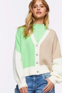 Colorblock Cardigan Sweater