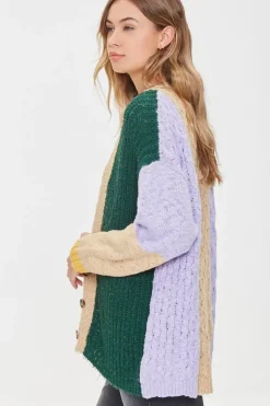 Colorblock Cardigan Sweater