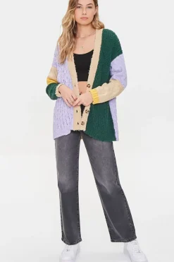 Colorblock Cardigan Sweater