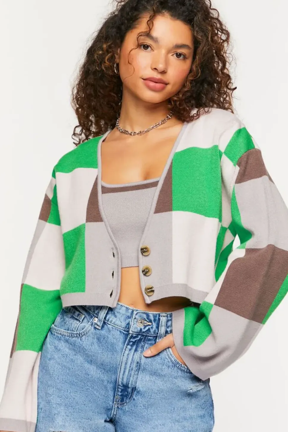Colorblock Cardigan Sweater