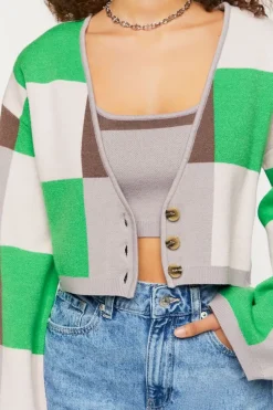 Colorblock Cardigan Sweater