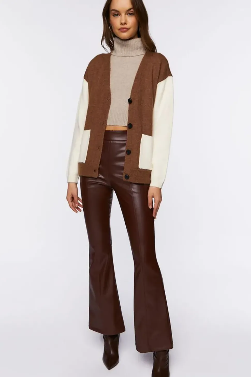 Colorblock Cardigan Sweater
