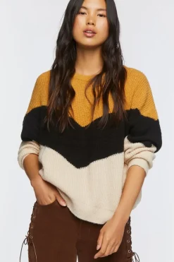 Colorblock Chevron Sweater