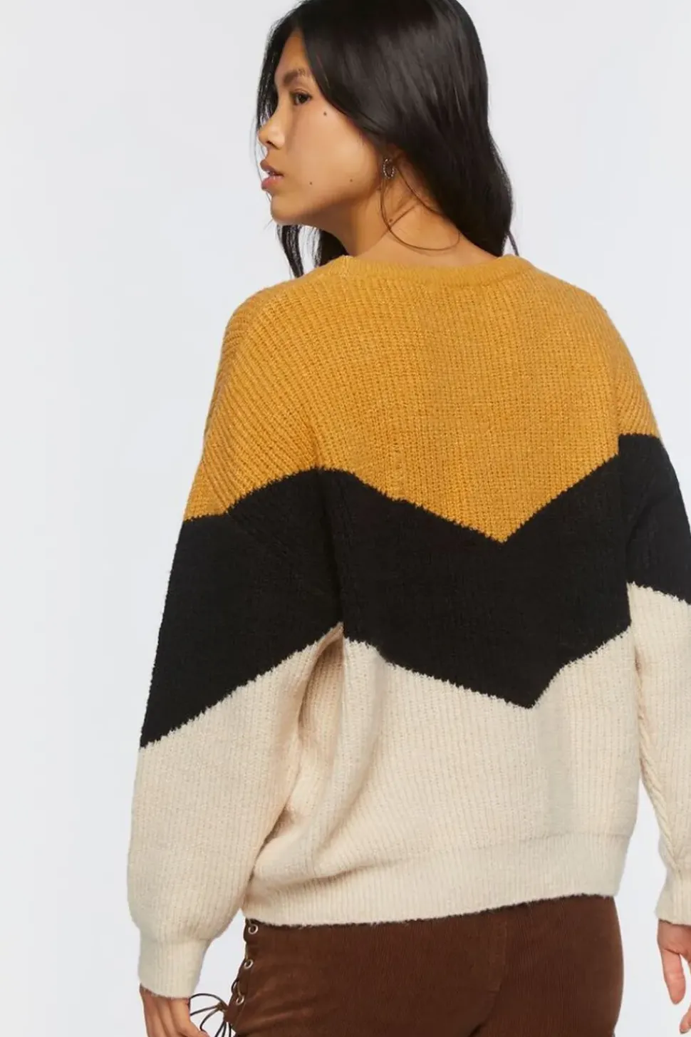Colorblock Chevron Sweater