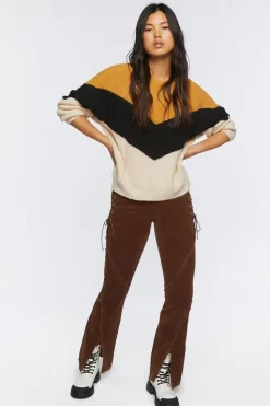 Colorblock Chevron Sweater