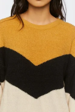 Colorblock Chevron Sweater