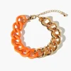 Colorblock Chunky Chain Bracelet