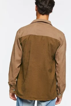 Colorblock Corduroy Shirt