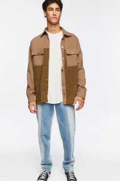 Colorblock Corduroy Shirt
