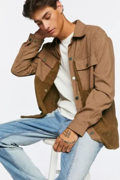 Colorblock Corduroy Shirt