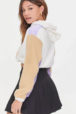 Colorblock Cropped Hoodie