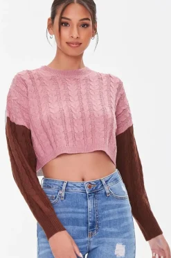 Colorblock Cropped Sweater