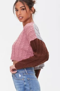 Colorblock Cropped Sweater
