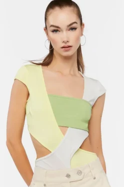 Colorblock Cutout Bodysuit
