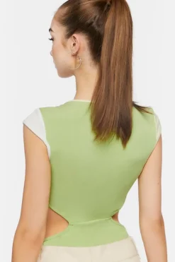 Colorblock Cutout Bodysuit