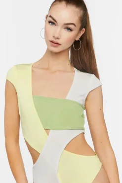 Colorblock Cutout Bodysuit