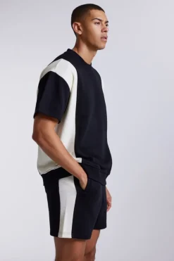 Colorblock Drawstring Shorts