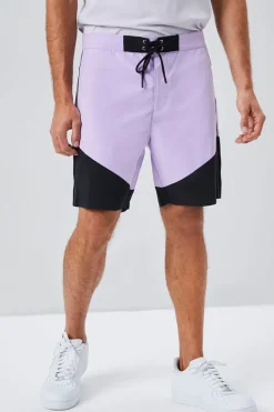 Colorblock Lace-Up Swim Trunks
