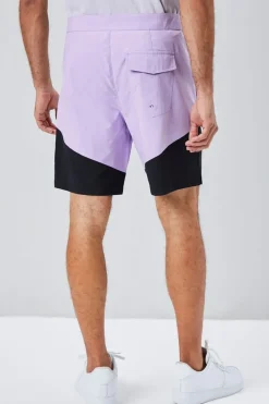 Colorblock Lace-Up Swim Trunks