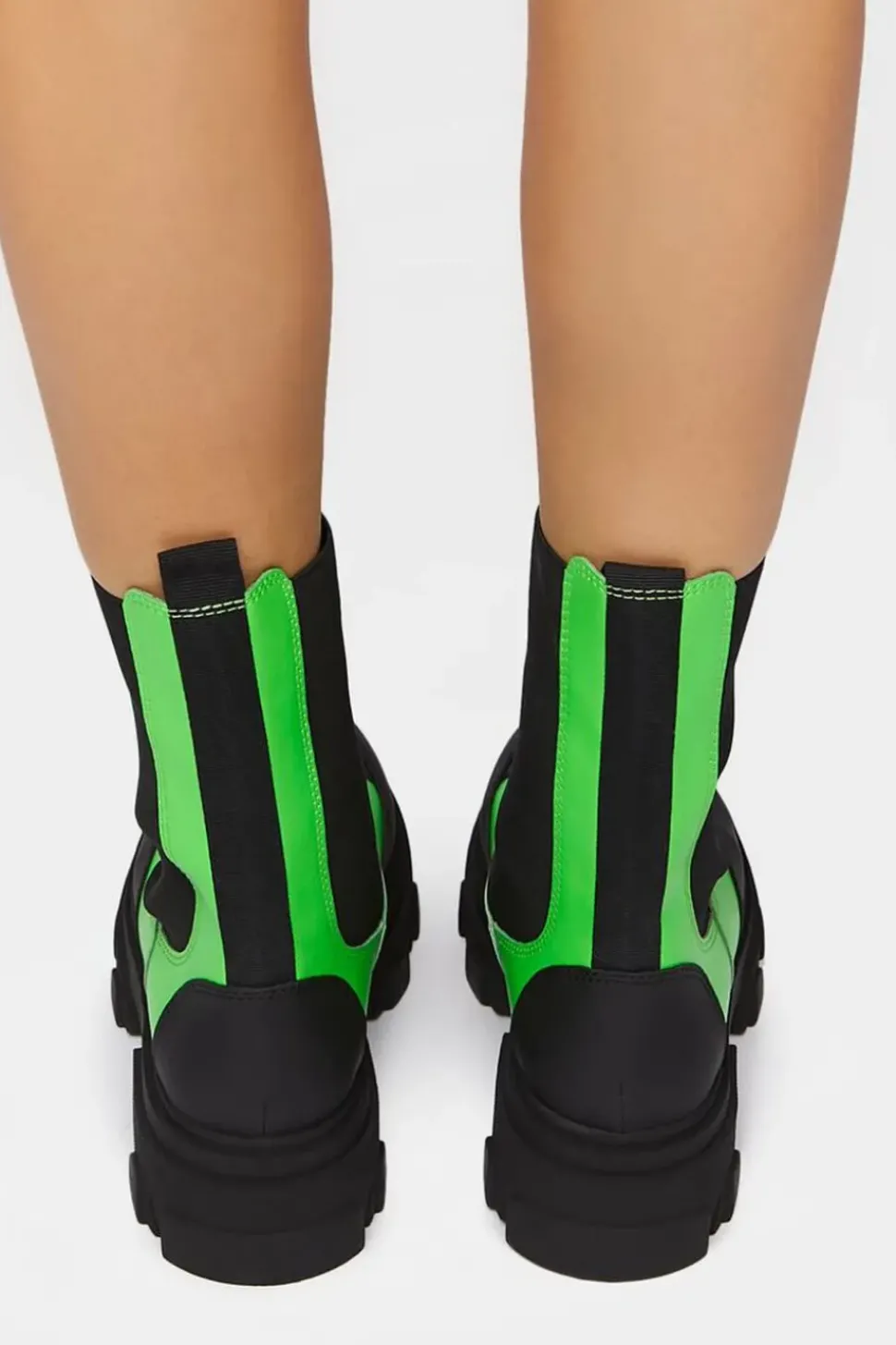 Colorblock Lug-Sole Booties