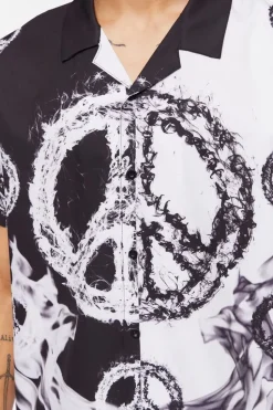 Colorblock Peace Sign Shirt