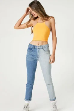 Colorblock Skinny Jeans