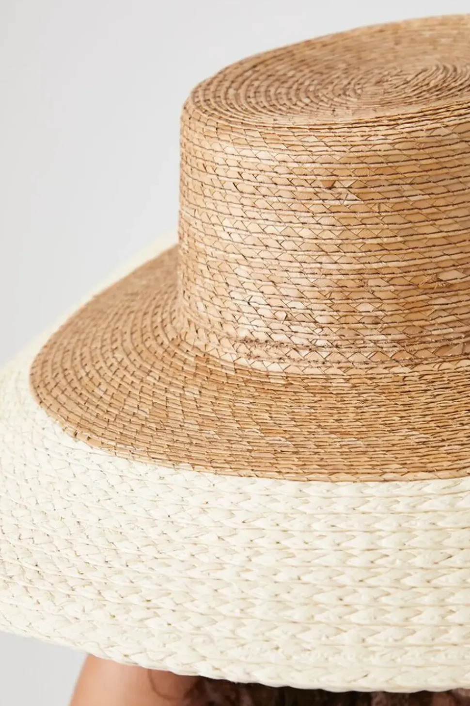 Colorblock Straw Panama Hat