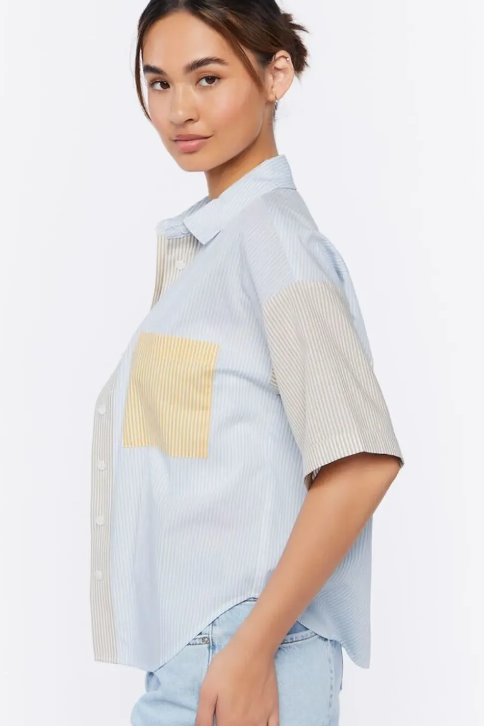 Colorblock Striped Shirt