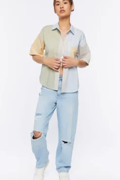 Colorblock Striped Shirt